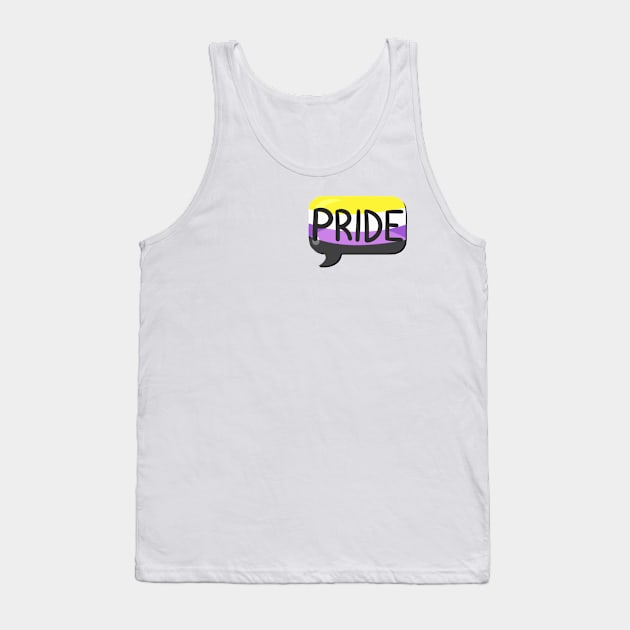 LGBTQ+ Pride Flag Bubble - Nonbinary Tank Top by leashonlife